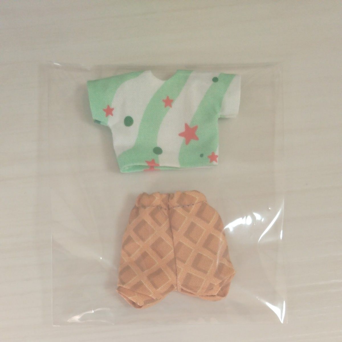 Nendoroid Doll Costume Ice Cream Popping Shower Ice Cream Cone Shirt Pants Outfit Doll Clothes