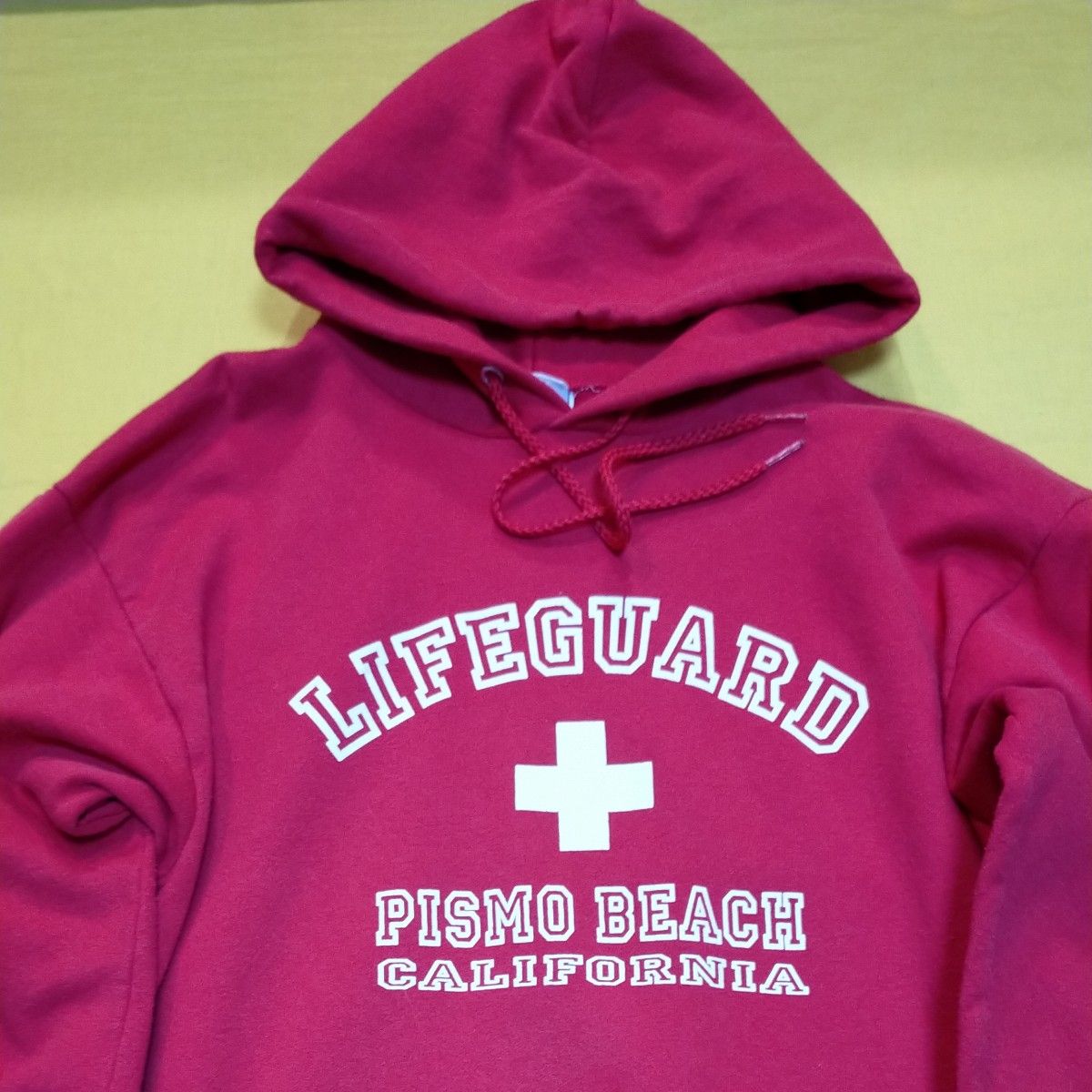 US Product El Salvador Made Lifeguard Hoodie California Pismo Beach Red Port&Company