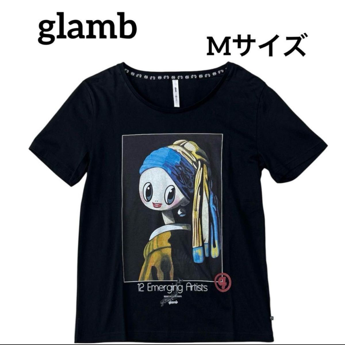 glamb グラム アーティスト・デザイナー コラボ Tシャツ 希少 フェルメール/真珠の耳飾りの少女 Mサイズ