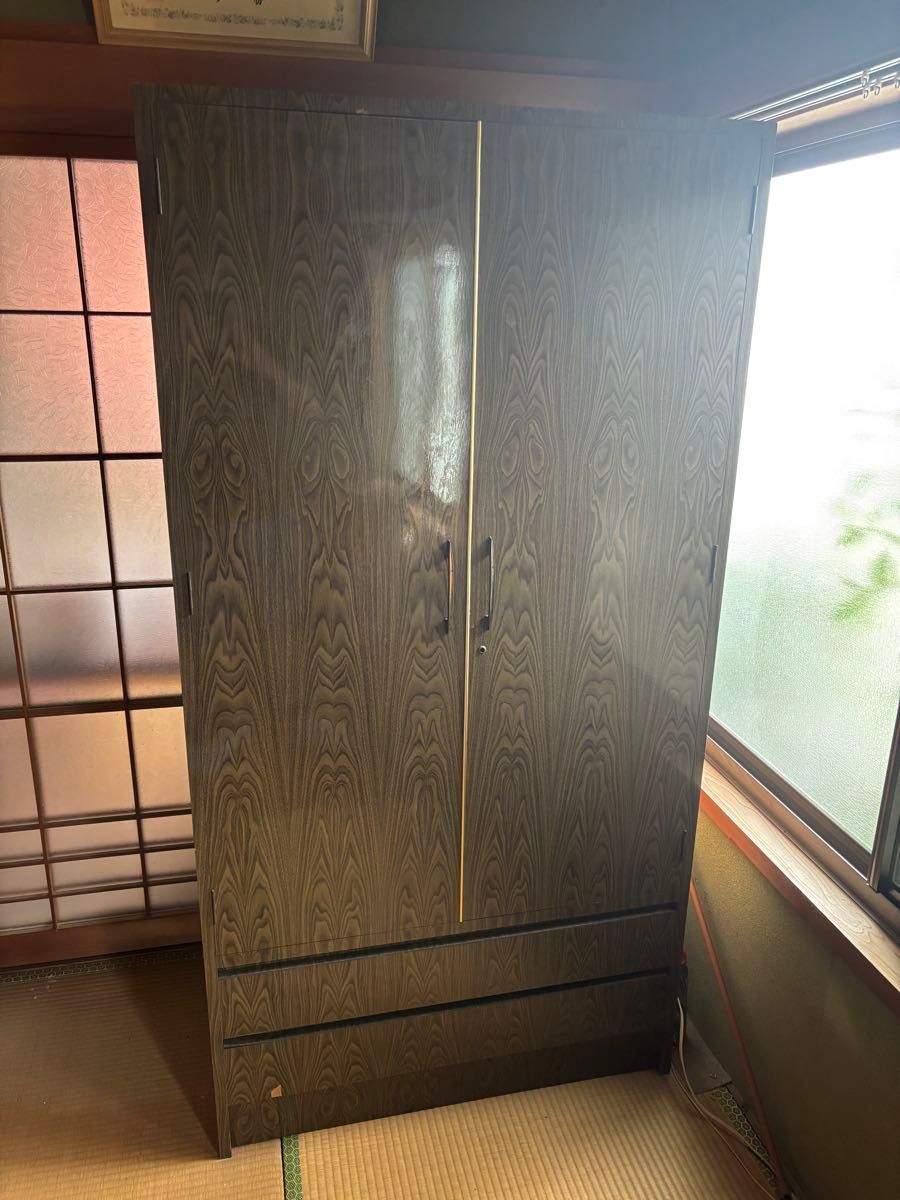 Wooden wardrobe, closet, chest of drawers, storage furniture