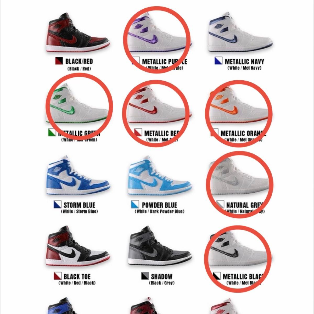 【New Unopened】NIKE Air Jordan 1 High 85 MINIATURE Gacha Miniature Collection 6 types Set