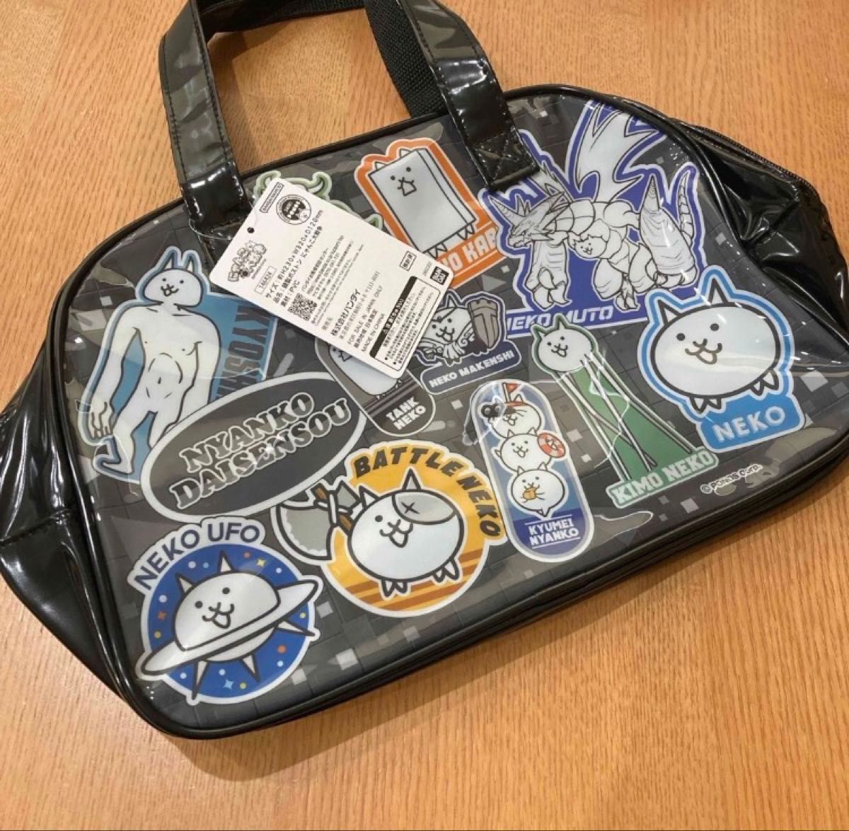 にゃんこ大戦争 ビーチバッグ ビニールバッグ プールバッグ ボストンバッグ スイミング 新品