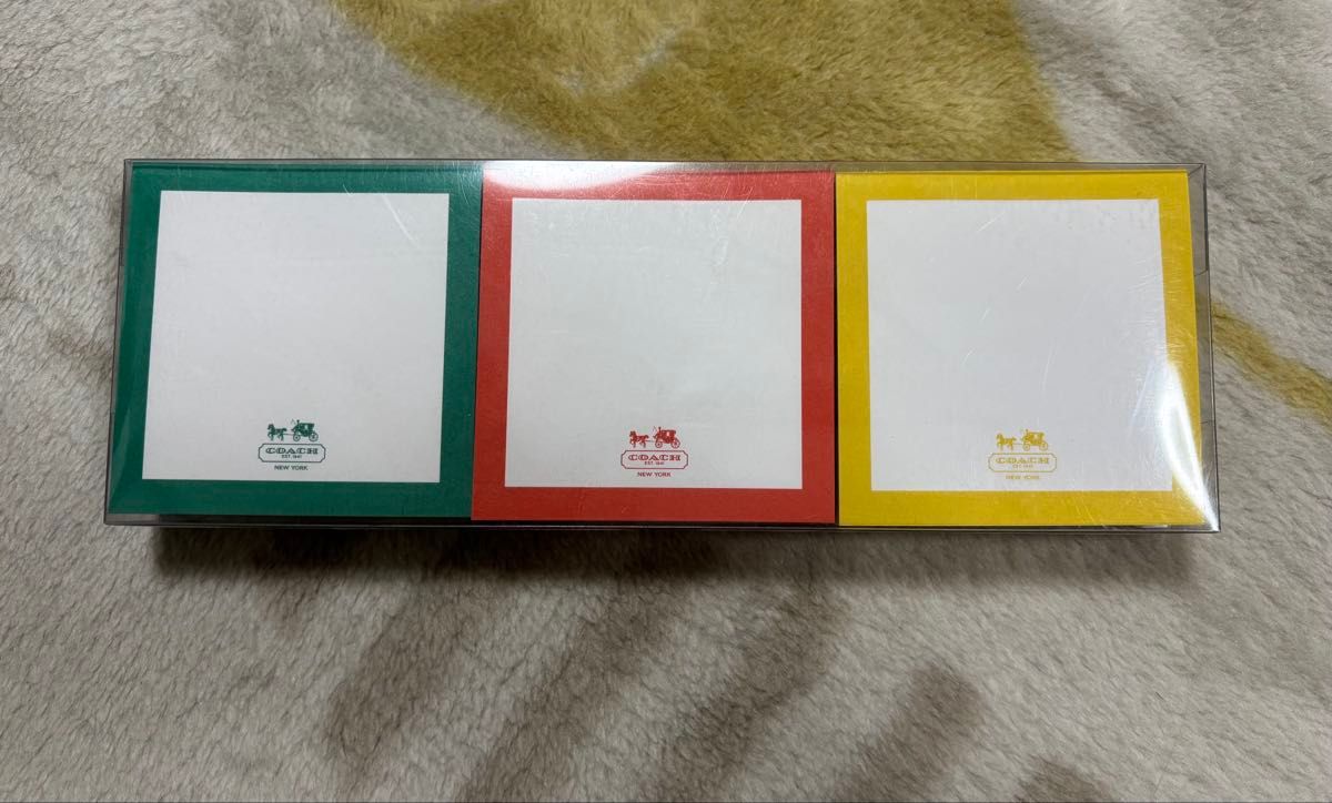 COACH Coach Novelty Sticky Notes Memo Pad 3-Color Set Not For Sale