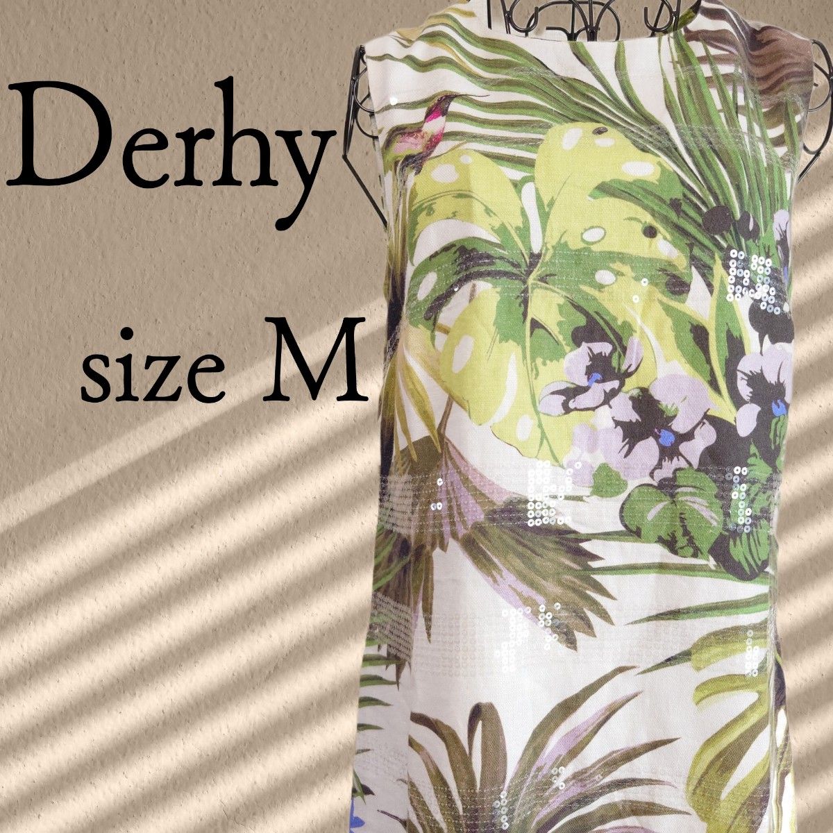 Derhy ルネデリー　ワンピース　ボタニカル柄　フランス　sizeM　花柄　人気  サイズM